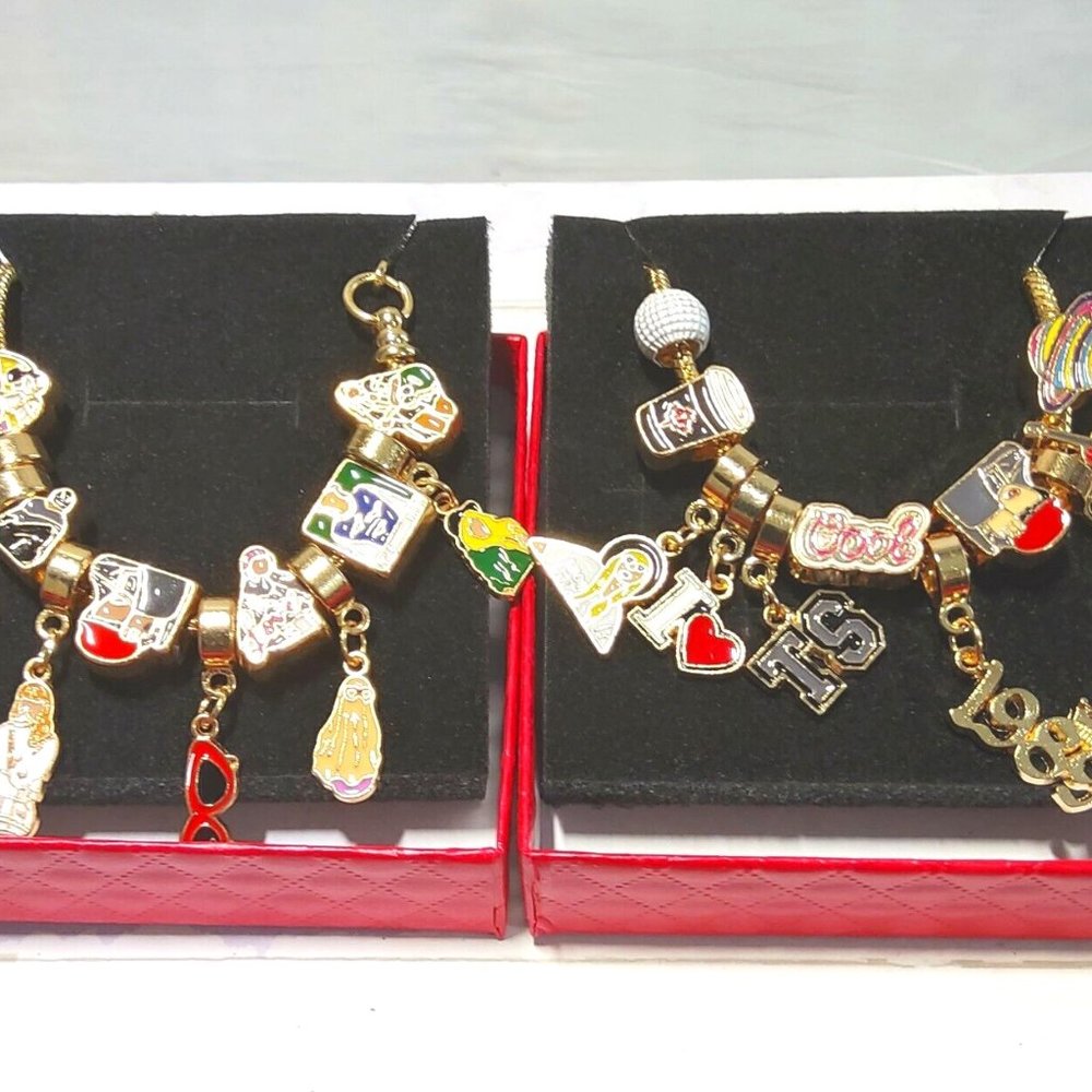 Taylor Swift Various Music Themed Charm Beads Bangle Bracelet Wrists Jewelry